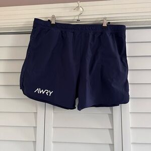 AWRY 4” Inseam Men's Athletic Running Shorts in Navy